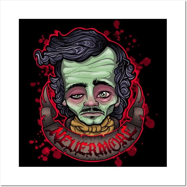 NEVERMORE POE Wall Art by InkyMcStapleface